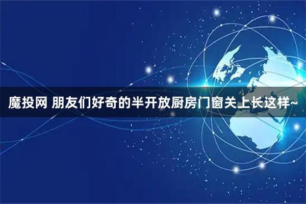 魔投网 朋友们好奇的半开放厨房门窗关上长这样~